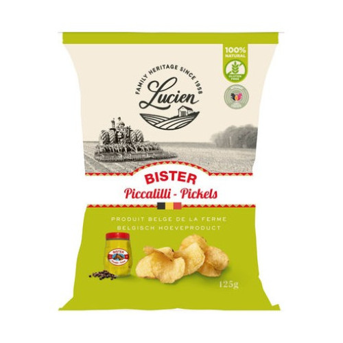 Lucien Classic bulvių traškučiai su marinuotų agurkų skoniu 125g | Multum