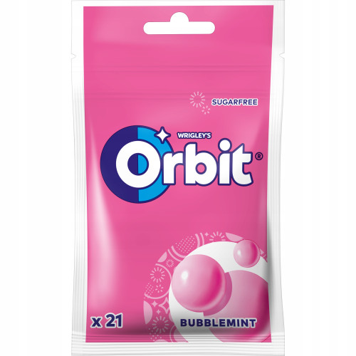 ORBIT BUBBLEMINT kramtomoji guma, paketėlyje 29g | Multum