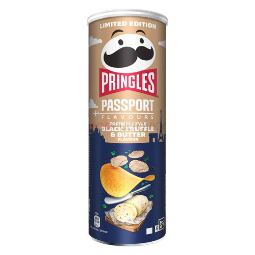PRINGLES traškučiai su juodaisiais triufeliais ir sviesto skoniu 165g | Multum