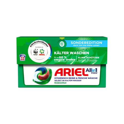 ARIEL Viskas vienoje universalioje skalbimo kapsulėje 33vnt | Multum