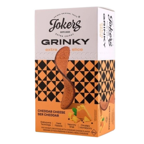 JOKERS GRINKY skrebučiai su čederio sūrio skoniu 90g | Multum