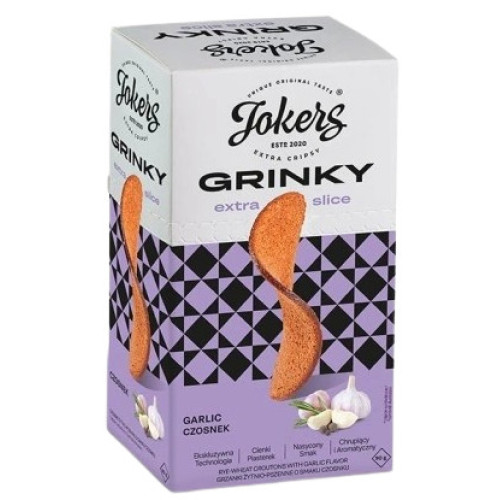 JOKERS GRINKY skrebučiai su česnako skoniu 90g | Multum