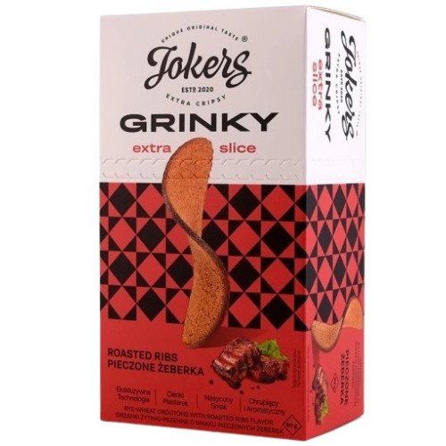 JOKERS GRINKY skrebučiai su keptu šonkaulių skoniu 90g | Multum