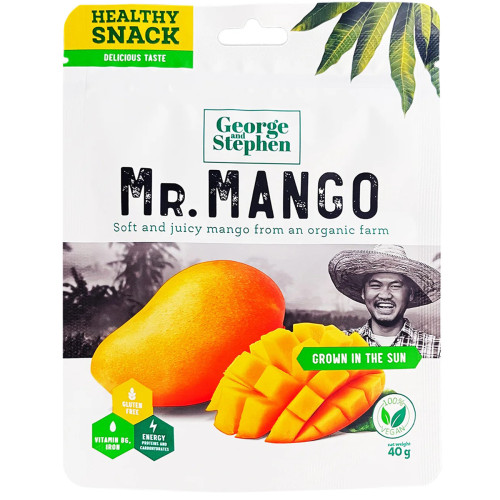GEORGE & STEPHEN Mr.Mango, džiovinti mangai, supjaustyti 40g griežinėliais | Multum