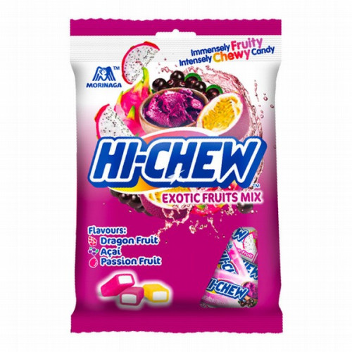 HI-CHEW egzotinių vaisių mišinys kramtomieji saldainiai 100g | Multum