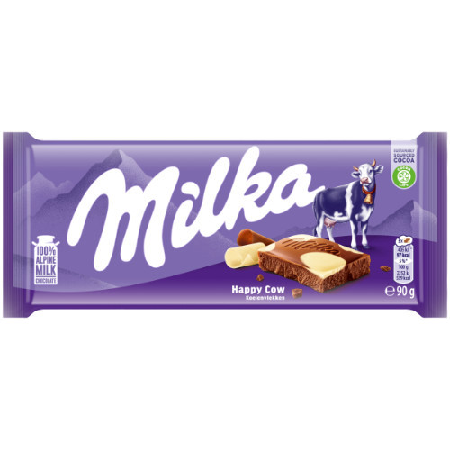 MILKA Happy Cow šokolado batonėlis 90g | Multum