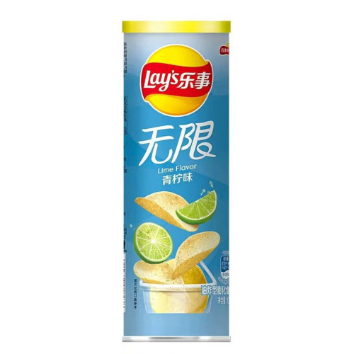 LAY'S Neribotos skardinės kalkių drožlės 90g | Multum