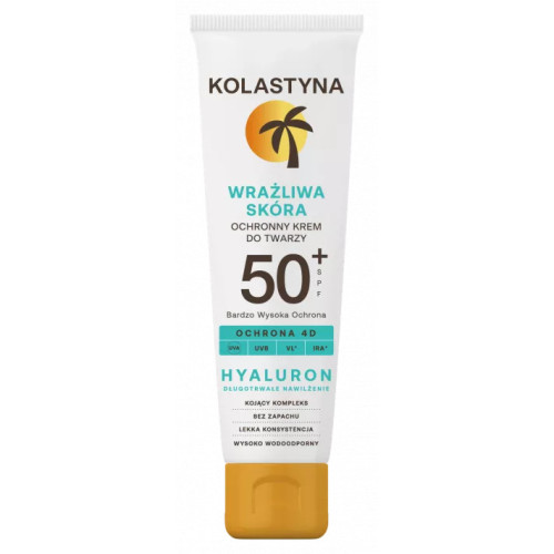 KOLASTYNA kremas nuo saulės jautriai veido odai su hialurono rūgštimi SPF50+ 50ml | Multum