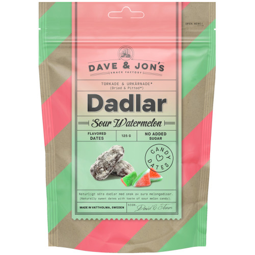 DAVE & JON'S Rūgštus arbūzas datulės 125g | Multum