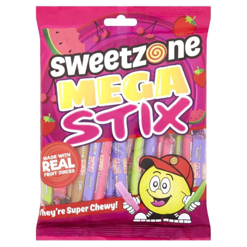 SWEETZONE Mega Stix kramtomieji saldainiai 220g | Multum