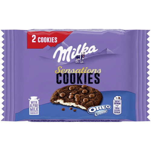 MILKA Oreo sausainiai Pojūčiai, sausainiai su įdaru (2) 52g | Multum