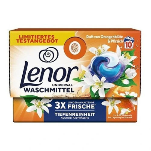 LENOR 3in1 universalios skalbimo kapsulės su apelsinų žiedų aromatu 10vnt | Multum
