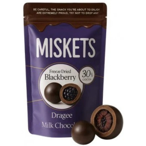 MISKETS Pieninio šokolado dražė su liofilizuotomis gervuogėmis 80g | Multum