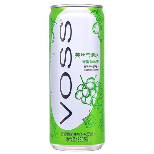 VOSS Sakura Green Grape gazuotas vanduo 330ml | Multum