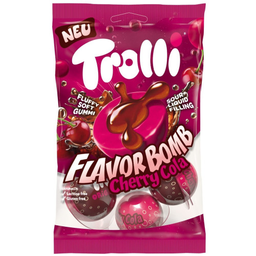 TROLLI skonio bomba vyšnių kolos želė saldainiai 75g | Multum