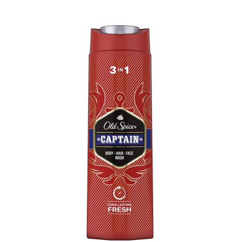 OLD SPICE 3in1 Captain šampūnas ir dušo želė 400ml | Multum