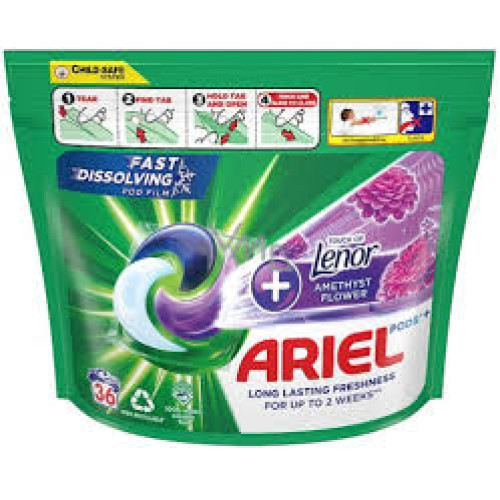 ARIEL Touch Of Lenor Amethyst gėlių skalbimo kapsulės 36vnt | Multum
