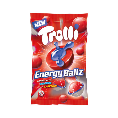 TROLLI Energy Ballz želė saldainiai (nuo 14 metų) su taurinu 75g | Multum