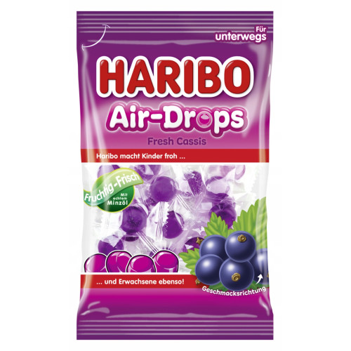 HARIBO Air-drops Fresh Casis Juodųjų serbentų ledinukai | Multum