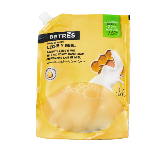 BETRES skysto muilo rezervas su pieno ir medaus aromatu 1L | Multum
