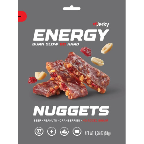 OBJERKY Energy Nuggets jautiena, žemės riešutai ir spanguolės 50g | Multum