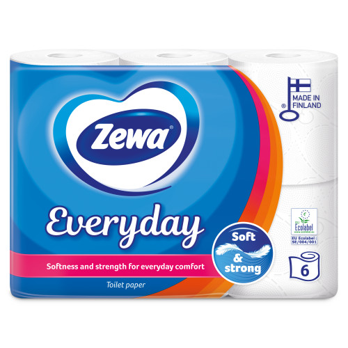 ZEWA Everyday 3 sluoksnių tualetinis popierius 6 ritinėliai | Multum