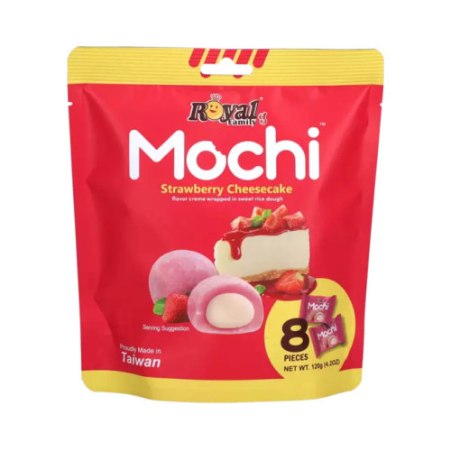 ROYAL FAMILY Braškių sūrio pyragas Mochi 120g | Multum