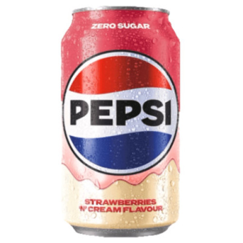 PEPSI Strawberries n Cream Zero, skardinė 330ml | Multum