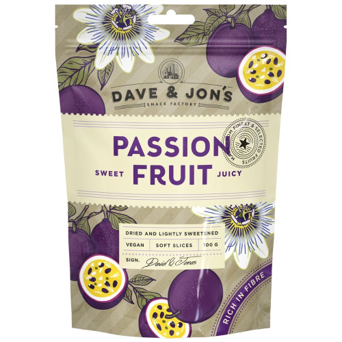 DAVE & JON'S Maracuja, džiovinta 100g | Multum