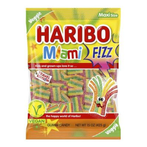 HARIBO Miami Fizz veganiški želė saldainiai 425 g | Multum