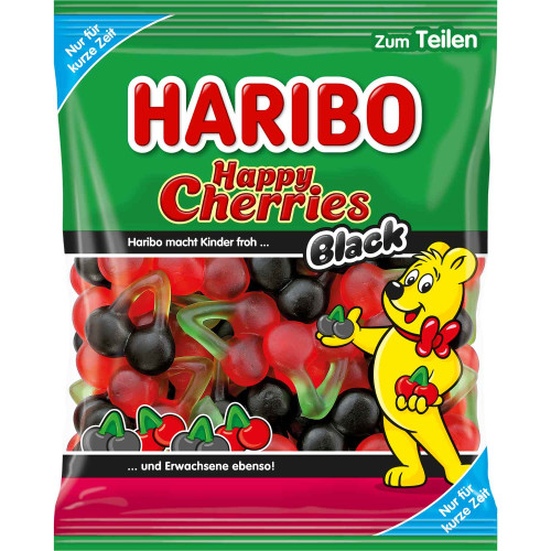 HARIBO Happy Cherries Black Jelly saldainiai 175g | Multum