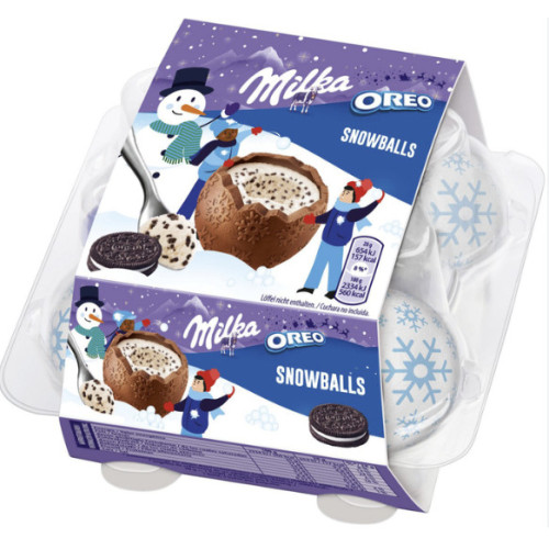 MILKA OREO Sniego gniūžtės pieniško šokolado saldainiai su įdaru 112g | Multum