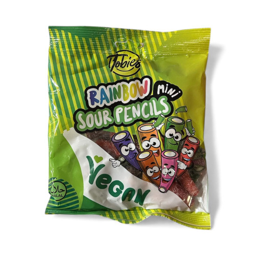 TOBIES Rainbow Mini Sour Pencils Jelly Candy 180g | Multum