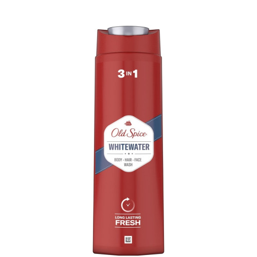 OLD SPICE 3in1 Whitewater šampūnas ir dušo želė 400ml | Multum