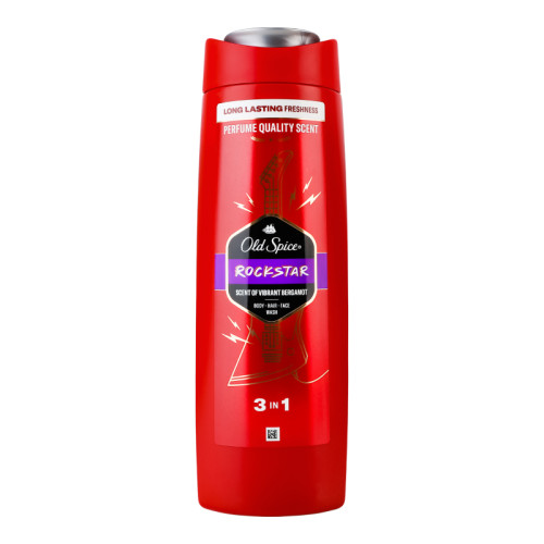 OLD SPICE 3in1 Rockstar šampūnas ir dušo želė 400ml | Multum