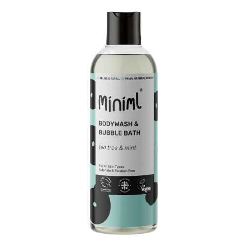 MINIML dušo želė ir vonios putos su arbatmedžio ir mėtų aromatu 500ml | Multum