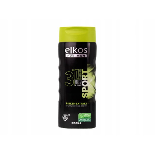 ELKOS Men 3in1 Sport dušo želė su beržo ekstraktu 300ml | Multum