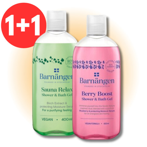 BARNANGEN Dušo želė rinkinys (Berry Boost, Sauna Relax) | Multum
