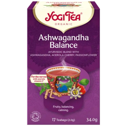 YOGI TEA Ashwagandha balansinė arbata 34g | Multum