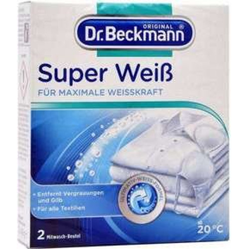 Dr. Beckmann dėmių valiklis baltiems drabužiams 2x40g | Multum