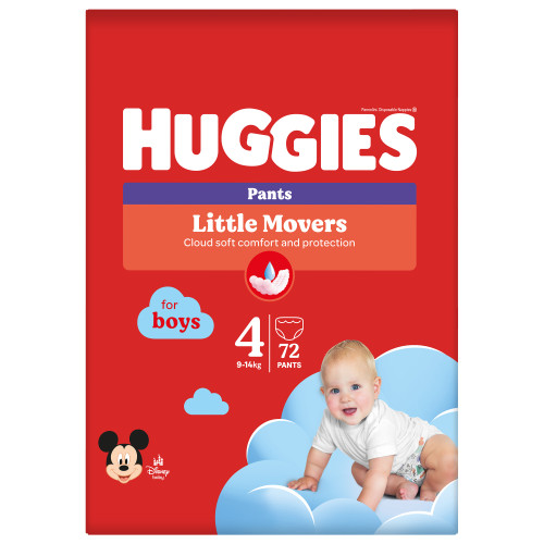 Huggies Pants Boy 4 (9-14kg) kelnaitės 72 vnt. | Multum
