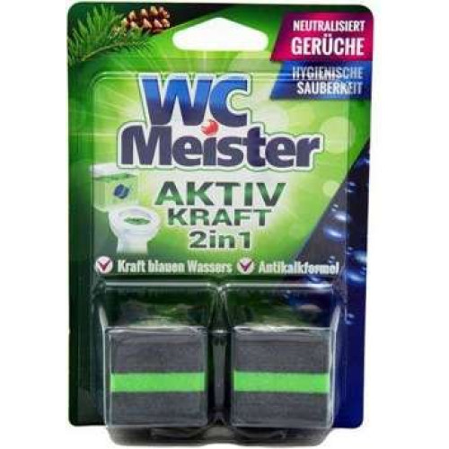 WC Meister 2x50g klozeto vandens nuleidimo blokeliai su pušų aromatu | Multum