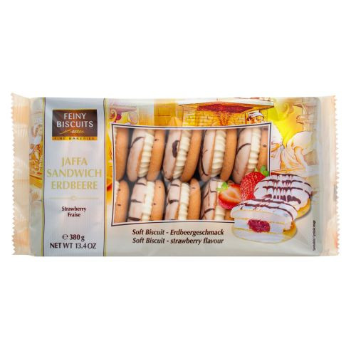 Feiny Biscuits Jaffa braškiniai-kreminiai sausainiai 380g | Multum
