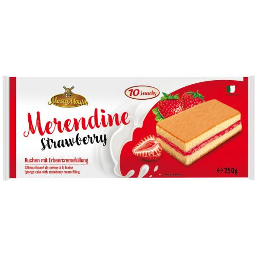 Meister Moulin Merendine Braškiniai biskvitai su braškiniu kremu 250g | Multum