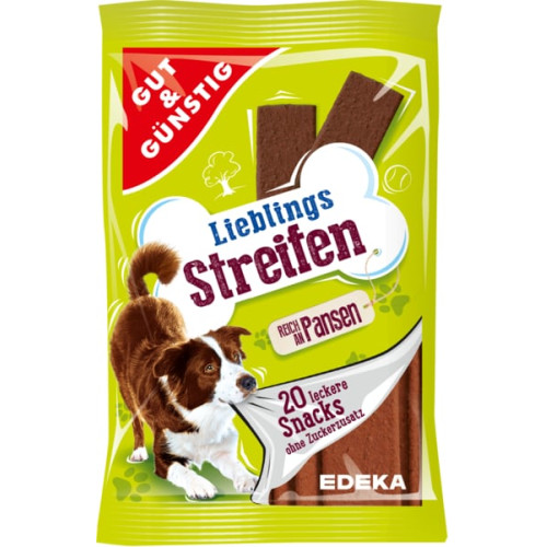 G&G Lieblings Streifen Pansen skanėstai šunims su vitaminais x20 200g | Multum