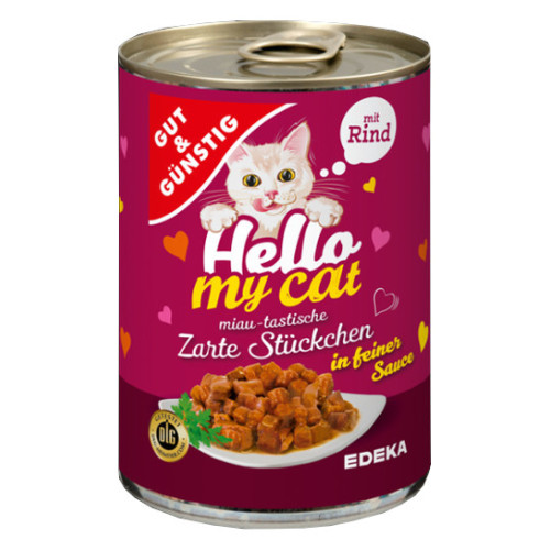 G&G Hello My Cat Huhn konservai katėms su jautiena 415g | Multum