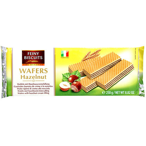 Feiny Biscuits vafliai su lazdyno riešutų kremu 250g | Multum