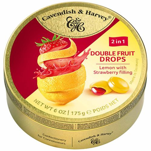 C&H Double Fruits citrininės dražė su braškių įdaru 175g | Multum