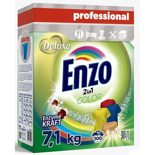 Enzo Color Professional 2in1 milteliai spalvotiems skalbiniams x100 7,1kg | Multum