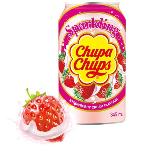 CHUPA CHUPS STRAWBERRY Braškių gėrimas be alkoholio 345ml | Multum